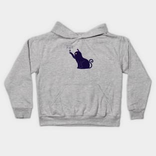 Black cat and spider Kids Hoodie